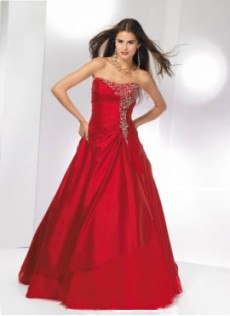 Schöne Mit Applikation A Linie|Prinzessin Rot Satin Kurze Brautkleider