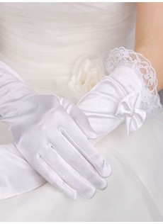 Weiß Taft Mit Applikation Chic|Modern Günstige Handschuhe