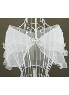Niedlich Sommer Organza Elegant|Bescheiden Mit Kristall Weiß Stola