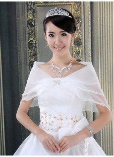 Eye Catching Sommer Chiffon Elegant|Bescheiden Brosche Weiß Stola