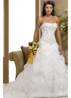 Saal Kathedrale Zug Rückenfrei V-Ausschnitt Organza Brautkleider mit Neckholder