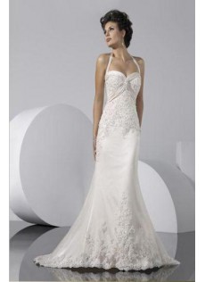 Herrlich Saal Neckholder - Ausschnitt Weiß Organza Brautkleider mit Neckholder
