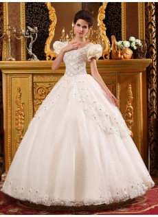 Im Urlaub Kristall Detail Bodenlang Duchesse-Linie Spitze Elegante Brautkleider
