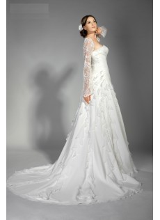 Chic Saal Reißverschluss A-Linie Satin Elegante Brautkleider