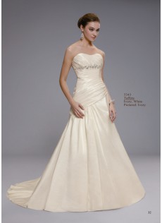 Elegant Im Urlaub Ärmellos A-Linie Satin Strand Brautkleider