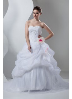 Herbst Garten Kapelle Zug Reißverschluss Organza A-Linie Brautkleid