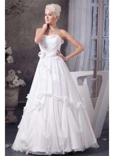 Chic Saal Bodenlang Reißverschluss Chiffon Duchesse-Linie Brautkleid