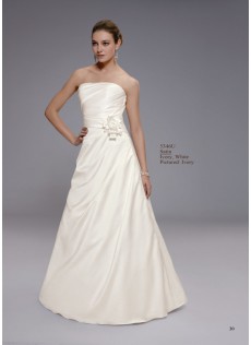 Elegant Strand |Urlaubsziel Gestuft Riemen Stretch Satin Duchesse-Linie Brautkleid