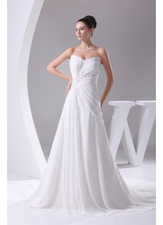 Chic|Modern Strand |Urlaubsziel Kapelle Zug V-Ausschnitt Chiffon Brautkleid Spitze