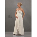 Schöne Halle|Hotel Reißverschluss Weiß Organza A-Linie Brautkleid