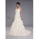 Schöne Frühling Halle|Hotel Rüschen Organza A-Linie Brautkleid