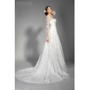 Schöne Elegant|Bescheiden Kirche Hohe|Imperium Taft Meerjungfrau Brautkleid