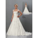 Vintage|Zeitlos Halle|Hotel V Ausschnitt A Linie|Prinzessin Organza A-Linie Brautkleid