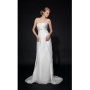 Garten|Outdoor Kapelle Schleppe Schnürung Ärmellos Organza A-Linie Brautkleid