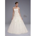 Dramatisch Garten|Outdoor Reißverschluss Organza Schlichte Brautkleider