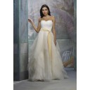 Eye Catching Sommer Halle|Hotel Ärmellos Organza A-Linie Brautkleid