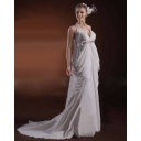 Dramatisch Halle|Hotel Reißverschluss Neckholder Chiffon Brautkleider mit Neckholder