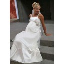 lässig Garten|Outdoor Reißverschluss|Schnürung Taft Brautkleider mit Träger