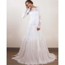 Chic|Modern Halle|Hotel Bateau Prinzessin Organza A-Linie Brautkleid