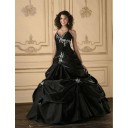 Amazing Halle|Hotel Falten Bodenlang Taft Duchesse-Linie Brautkleid