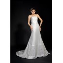 Eye Catching Frühling Garten|Outdoor Weiß Organza A-Linie Brautkleid