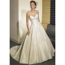 Garten|Outdoor Elegant|Bescheiden Schnürung Spaghetti Träger Taft A-Linie Brautkleid