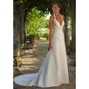 Komfortable Chic|Modern Garten|Outdoor Natürlich Taft A-Linie Brautkleid
