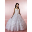 Dramatisch Elegant|Bescheiden Zielort Hohe|Imperium Organza Duchesse-Linie Brautkleid
