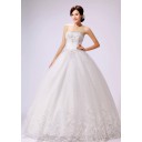 Garten|Outdoor Hohe|Imperium Liebsten Elfenbein Organza Duchesse-Linie Brautkleid