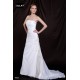 Garten|Outdoor Dom Schleppe Ärmellos A Linie|Prinzessin Satin Brautkleider mit Ärmel