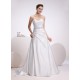 Herbst Zielort Reißverschluss Ärmellos Organza Meerjungfrau Brautkleid