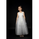 Zielort Perlenstickerei Trägerloser Prinzessin Satin Kurze Brautkleider