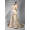 Winter Zielort Hohe|Imperium Neckholder Taft A-Linie Brautkleid