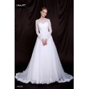 Sommer Halle|Hotel Pinsel Schleppe Ärmellos Spitze Etui-linie Brautkleid