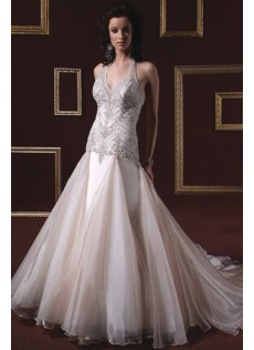 Halle|Hotel Mit Applikation Kapelle Schleppe Ärmellos Organza Etui-linie Brautkleid