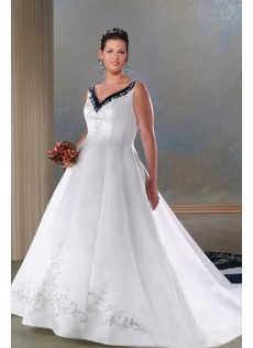 Chic|Modern Garten|Outdoor V Ausschnitt Weiß Satin A-Linie Brautkleid