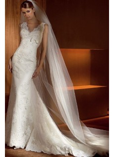 Dramatisch Sommer Halle|Hotel Abgedeckte Spitze Meerjungfrau Brautkleid