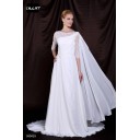 Eye Catching Garten|Outdoor Kapelle Schleppe Trägerloser Organza A-Linie Brautkleid