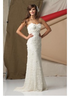 Strand Spitze Saum Liebsten Elfenbein Spitze Etui-linie Brautkleid