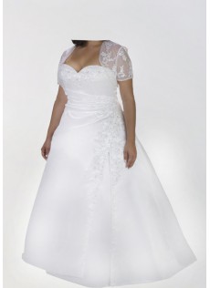 Schöne Kirche Kapelle Schleppe Weiß Satin A-Linie Brautkleid