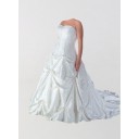 Schöne Kirche Schnürung Ärmellos Taft Duchesse-Linie Brautkleid