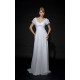 Chic|Modern Kirche Reißverschluss Elfenbein Organza A-Linie Brautkleid
