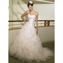 Luxuriös Halle|Hotel Natürlich Liebsten Organza A-Linie Brautkleid