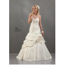 Eye Catching Zielort Mit Applikation Kapelle Schleppe Taft Etui-linie Brautkleid