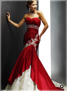 Farbige Brautkleider